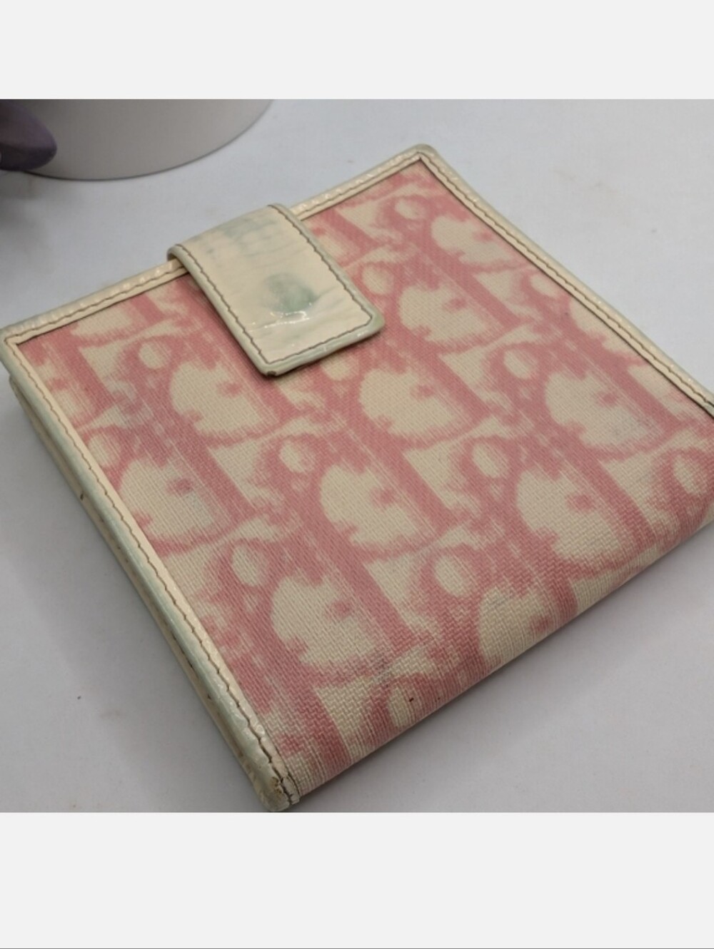 Christian Dior Vintage Street Chic Pink Canvas Trotter Galliano Era Wallet - Picture 3 of 8